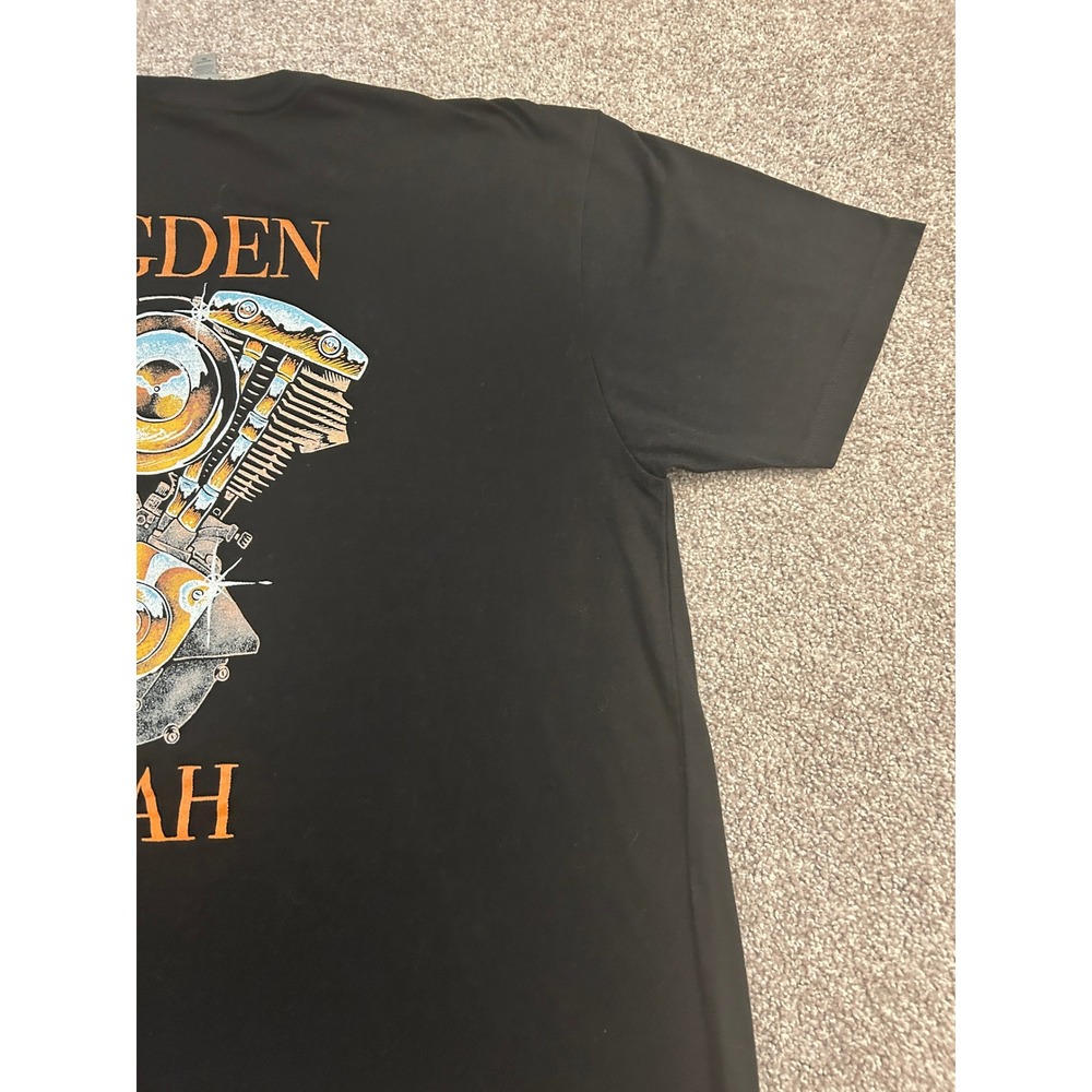 Next Level Apparel Ogden Utah Motorcycle Engine T-Shirt Mens XL Black Excellent - Picture 4 of 12
